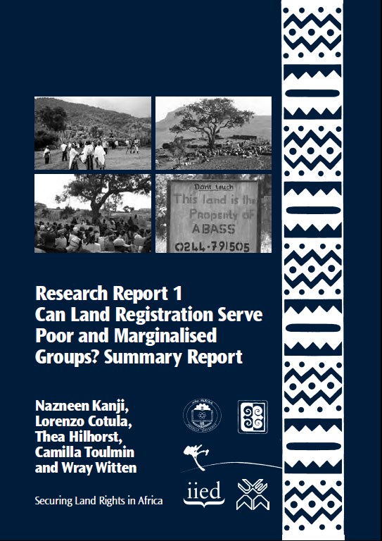 Can Land Registration Serve Poor and Marginalised Groups